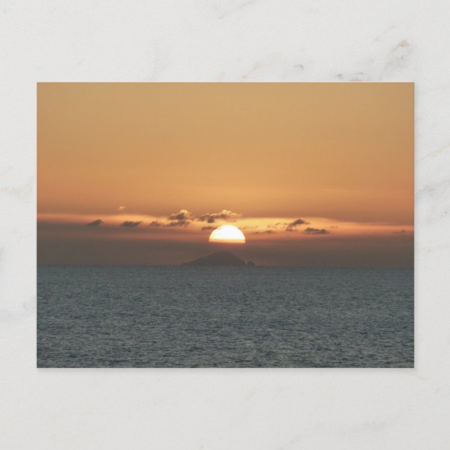 Sunset in Antigua I Seascape Photography Postcard (Front)