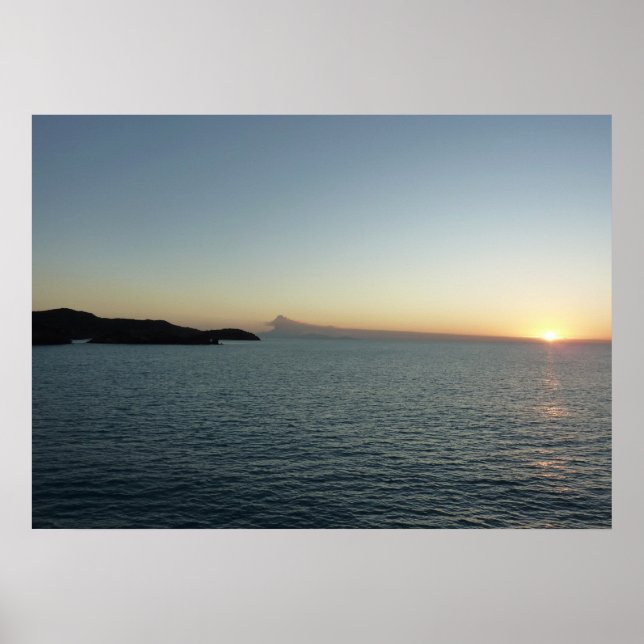 Sunset in Antigua II Island Seascape Poster (Front)