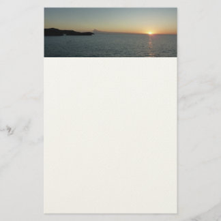 Sunset in Antigua II Island Seascape Stationery