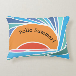 Sunset in Barrel Wave Decorative Cushion