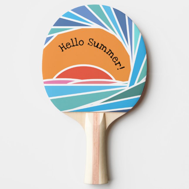 Sunset in Barrel Wave Ping Pong Paddle (Front)