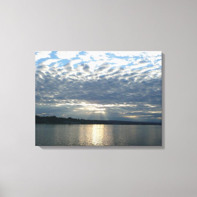 Sunset in British Columbia Canadian Seascape Canvas Print (Front)
