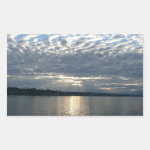 Sunset in British Columbia Canadian Seascape Rectangular Sticker