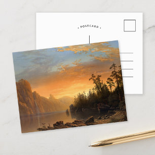 Sunset in California   Albert Bierstadt Postcard