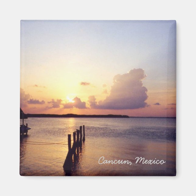 Sunset in Cancun Magnet (Front)