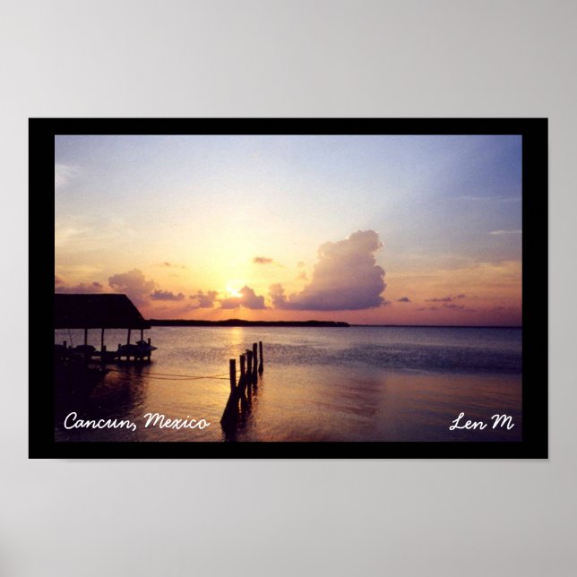 Sunset in Cancun Poster (Front)