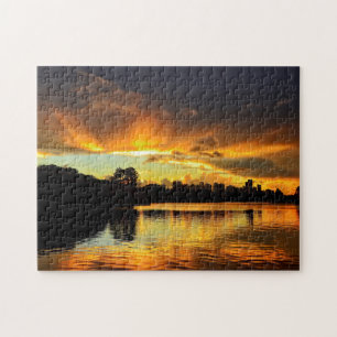 Sunset In City Londrina, Brazil Jigsaw Puzzle