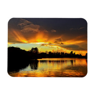 Sunset In City Londrina, Brazil Magnet