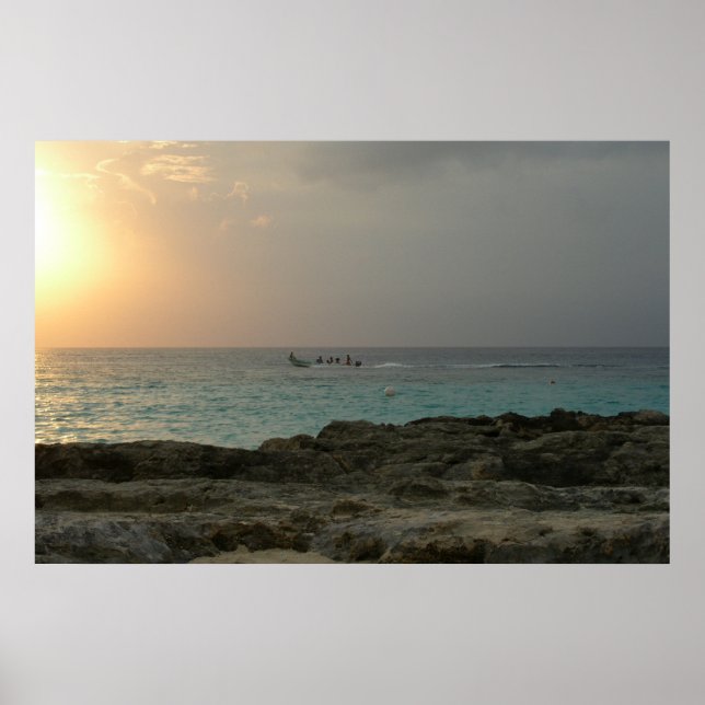 Sunset in Cozumel Poster (Front)