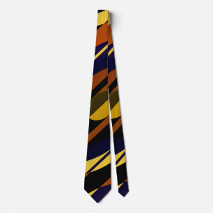 Sunset In Crimson Tones Fractal Artistic Pattern Tie