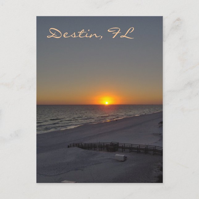 Sunset in Destin, FL Postcard (Front)
