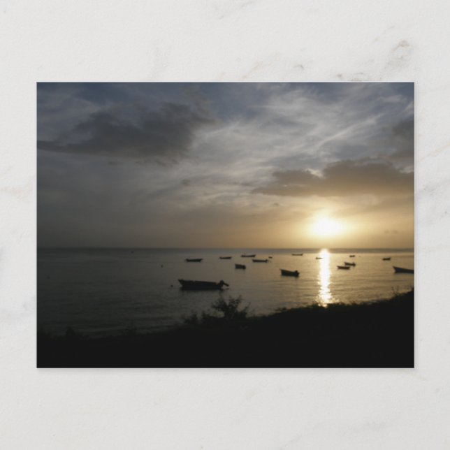 Sunset in Dominica Postcard (Front)