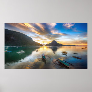 Sunset in El Nido Poster