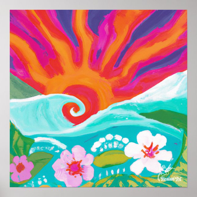 Sunset in Fushia Poster and Downloadable Art print (Front)
