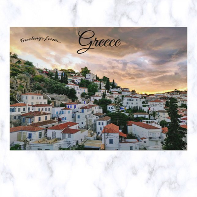 Sunset in Hydra Greece Postcard (Creator Uploaded)