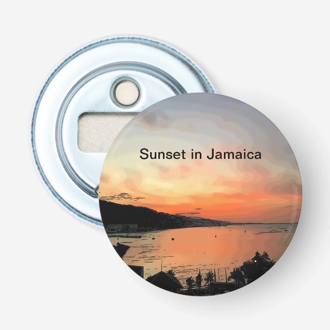 Sunset in Jamaica Bottle Opener (Front)