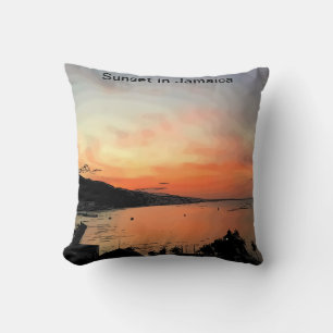 Sunset in Jamaica Cushion