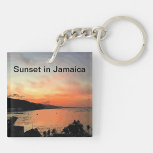 Sunset in Jamaica Key Ring