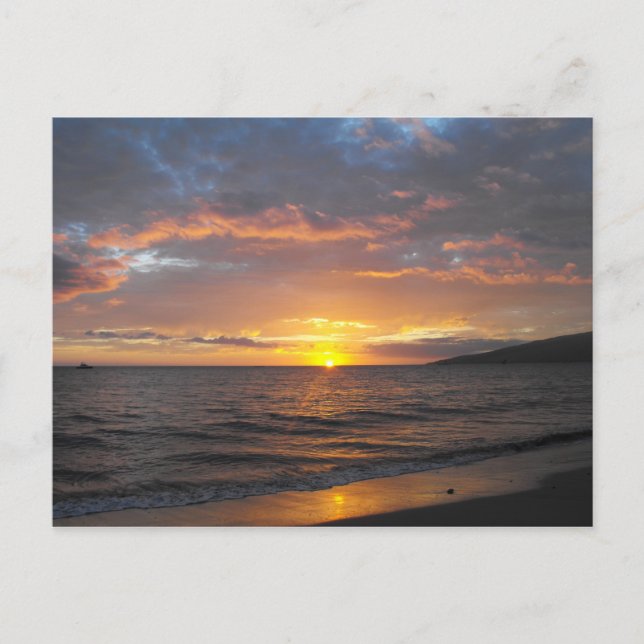 Sunset in Lahaina, Maui, Hawaii Postcard (Front)