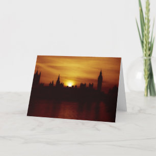 Sunset in London - Greeting Card