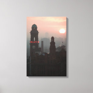 Sunset in Manchester Canvas Print