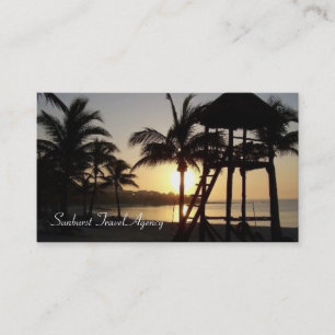 Sunset in Mexico Travel Agency Business Card