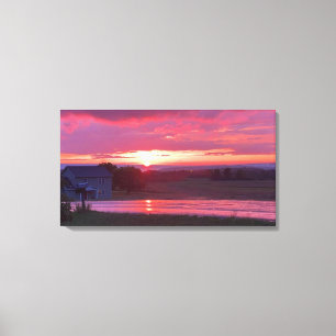 SUNSET IN NEW YORK STATE  CANVAS PRINT