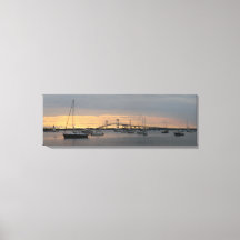 Sunset in Newport, RI - Panoramic Canvas