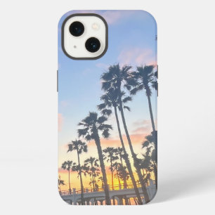 Sunset in Oceanside California with Palm Trees iPhone 13 Case