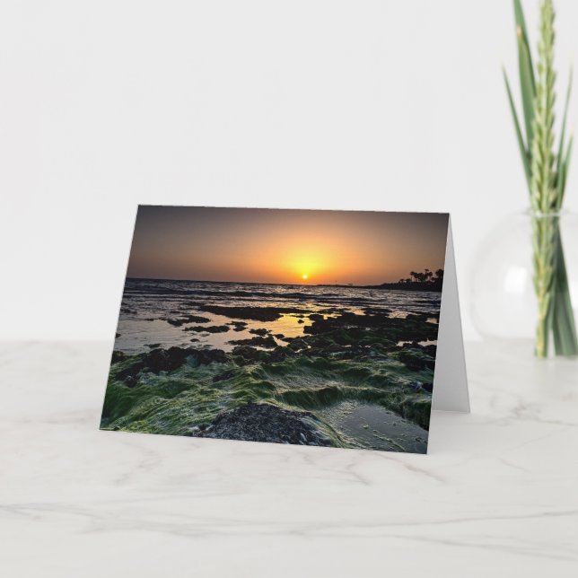 Sunset in Paphos, Cyprus (2512)  Card (Front)