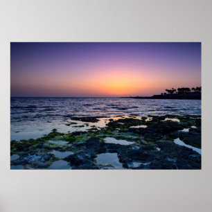 Sunset in Paphos, Cyprus (2547) Poster