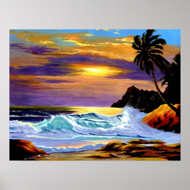 Sunset in Paradise Posters and Prints (Front)
