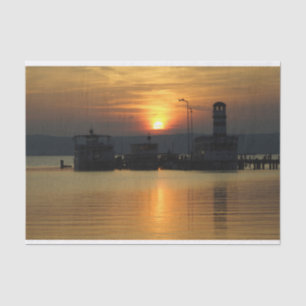 Sunset In Podersdorf Burgenland Tissue Paper