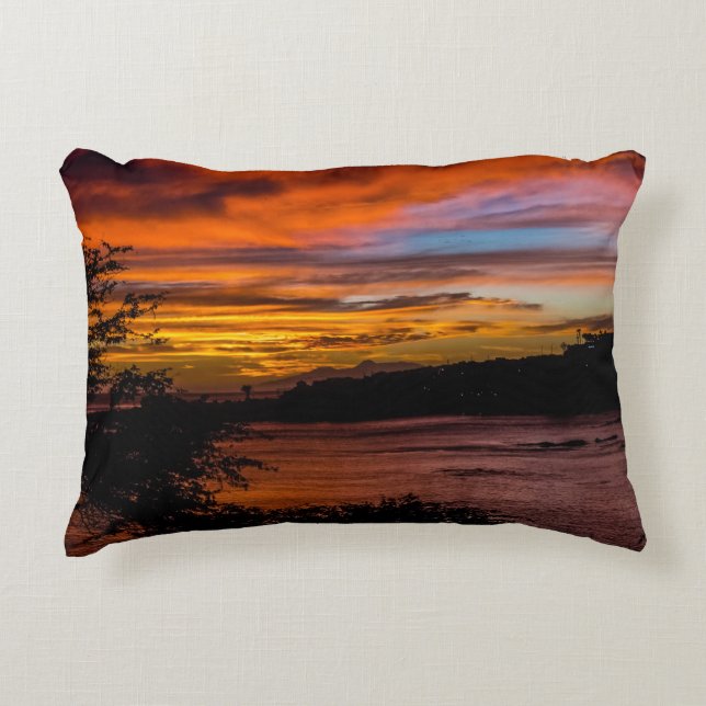 Sunset in Praia, Cape Verde Decorative Cushion (Front)