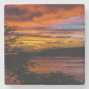 Sunset in Praia, Cape Verde Stone Coaster