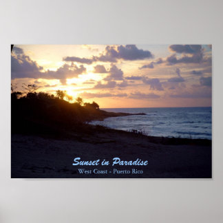 Sunset in Puerto Rico Poster