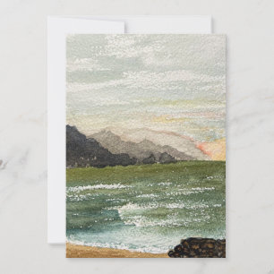 Sunset In Puerto Vallarta - 5in x 7in Watercolor Thank You Card