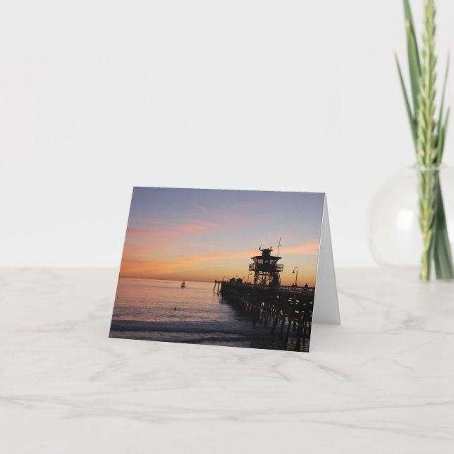 Sunset in San Clemente Card (Front)