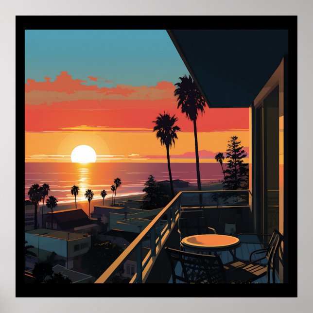 SUNSET IN SANTA MONICA #1 POSTER (Front)
