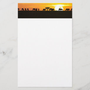 Sunset in Serengeti Stationery