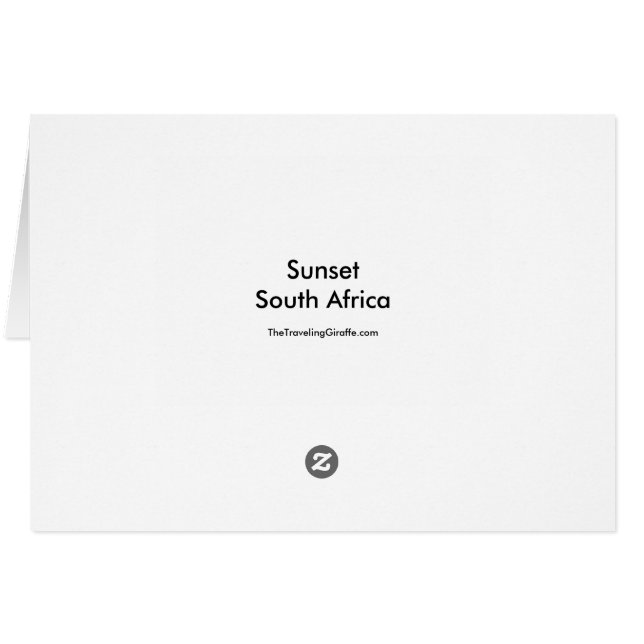 Sunset in South Africa (Back Horizontal)