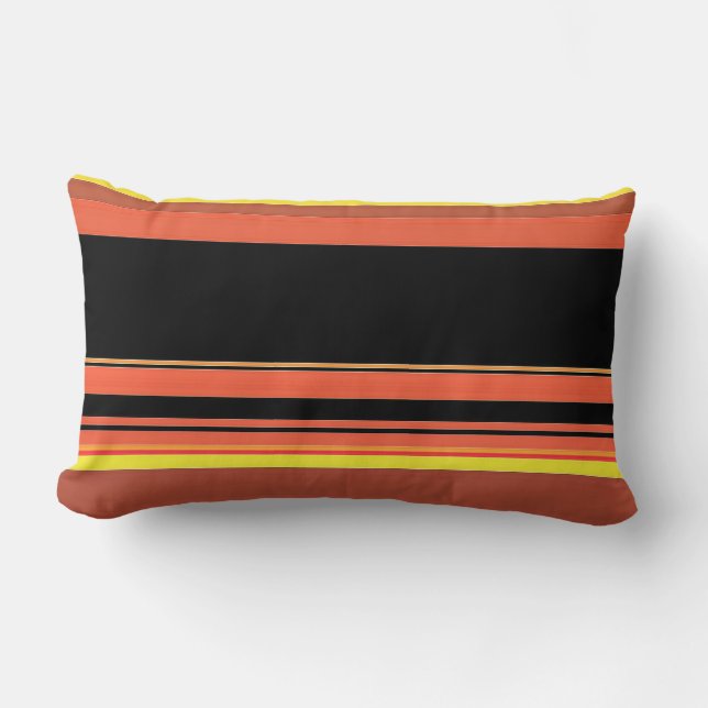 SUNSET IN STRIPES LUMBAR CUSHION (Front)