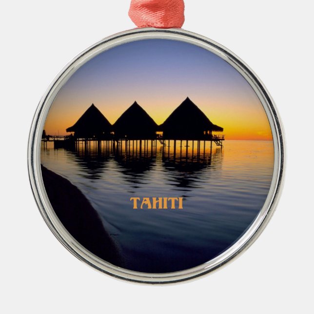 Sunset in Tahiti Metal Tree Decoration (Front)