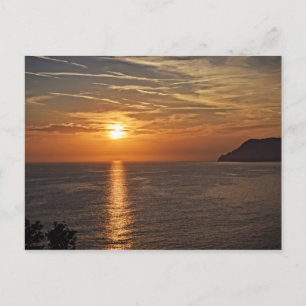 Sunset in the Cinque Terre, Italia Postcard