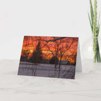 Sunset In The Country Blank Greeting Card