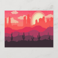 Sunset in the desert