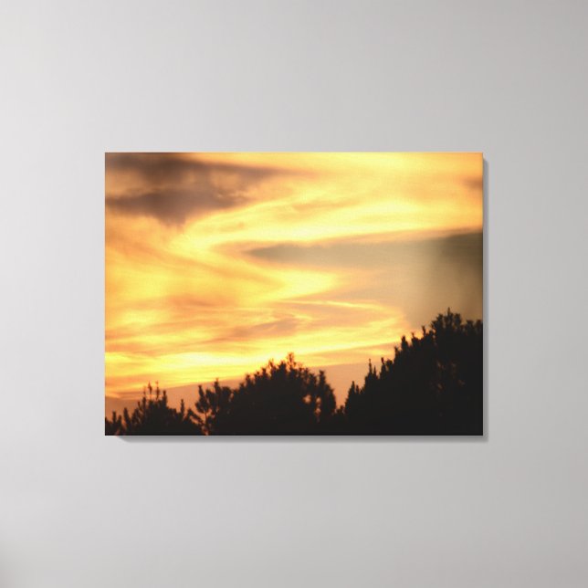 Sunset in the Forest Canvas Print (Front)