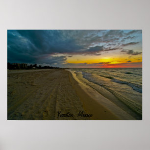 Sunset in The Gulf Poster