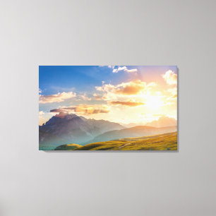 Sunset in the Mountains Canvas Print