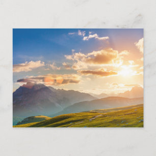 Sunset in the Mountains Postcard